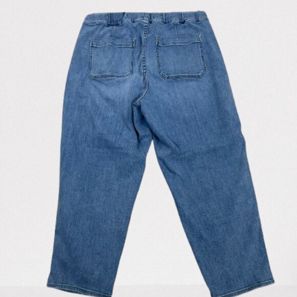 Madewell Pull On Relaxed Jeans In Bellview Wash Size XL - Picture 6 of 10